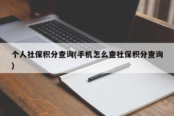 个人社保积分查询(手机怎么查社保积分查询)