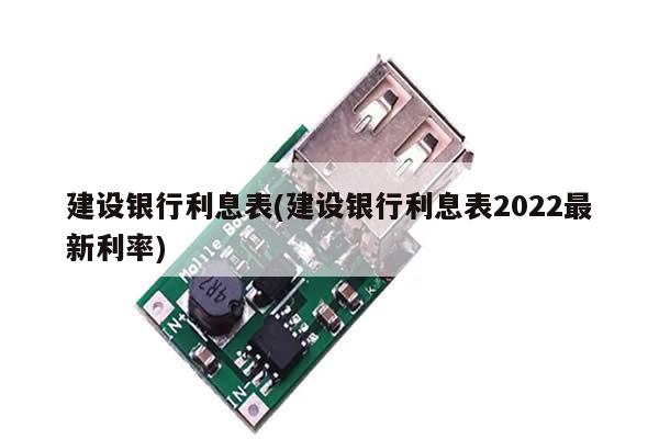 建设银行利息表(建设银行利息表2022最新利率)