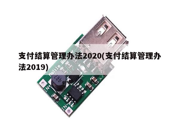 支付结算管理办法2020(支付结算管理办法2019)